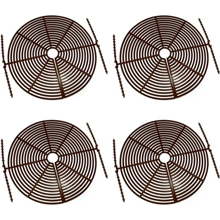 HAC24 Blumentopf Blumentopfgitter Kunststoff Blumentopfschutz Schutzgitter (Set, 4 St, Ø 30 cm), Schutz Haustiere Kinder Pflanzen – Bild 4