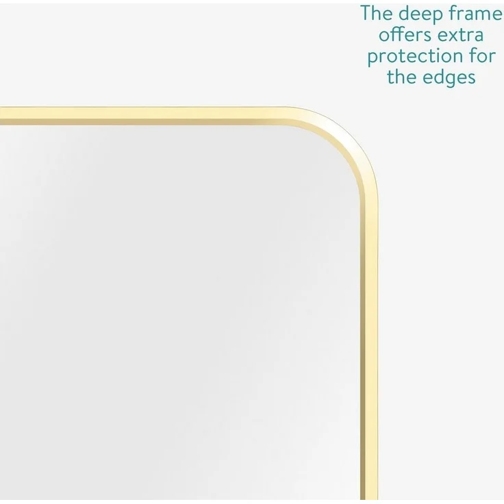 Navaris Wandspiegel Wandspiegel mit Metall Rahmen in Gold Deko Spiegel 50 x 40 cm (1-St) – Bild 3