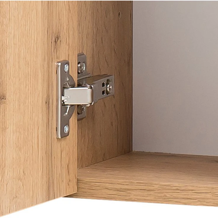 Badezimmer 3D-Spiegelschrank 120 cm breit VIDAGO-03 in Wotan Eiche Nb. mit LED Beleuchtung, B/H/T: ca. 120/64/20 cm – Bild 4