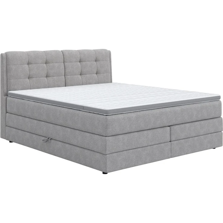 COTTA Boxspringbett FORT II, Stauraum- und Familien-Bett mit Bettkasten & TFK-Matratze, inkl. Topper, softer Strukturstoff, 160-240 cm x 200 cm – Bild 1