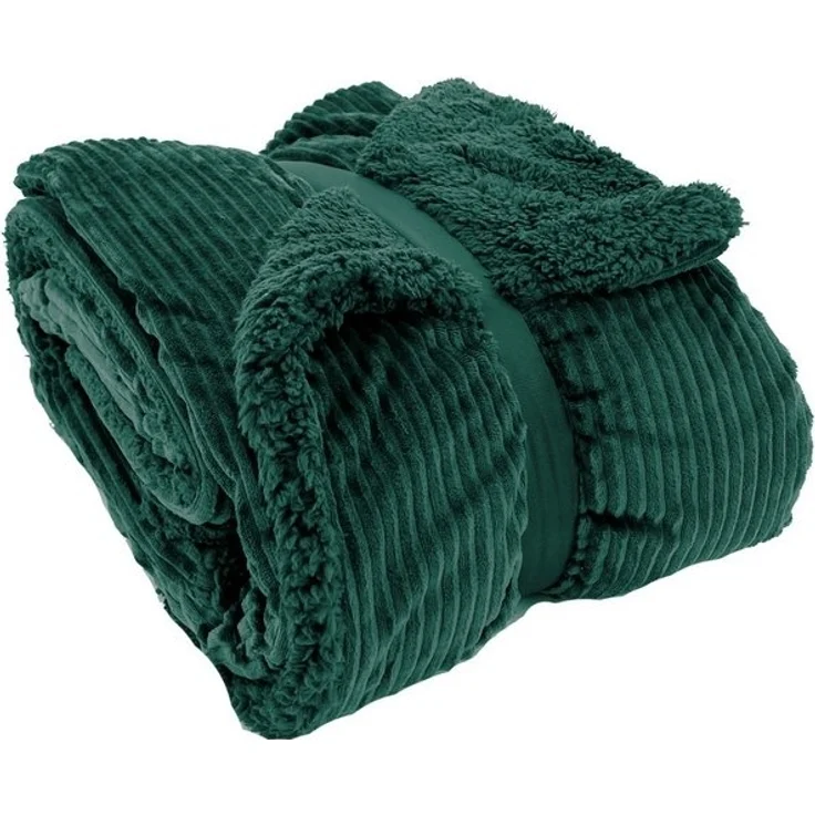 Wohndecke Flauschige Cord Kuscheldecke Sherpa Fell Sofadecke, heimtexland, 150x200 I extra dick I warm I kuschelig weich I fusselfrei – Bild 4