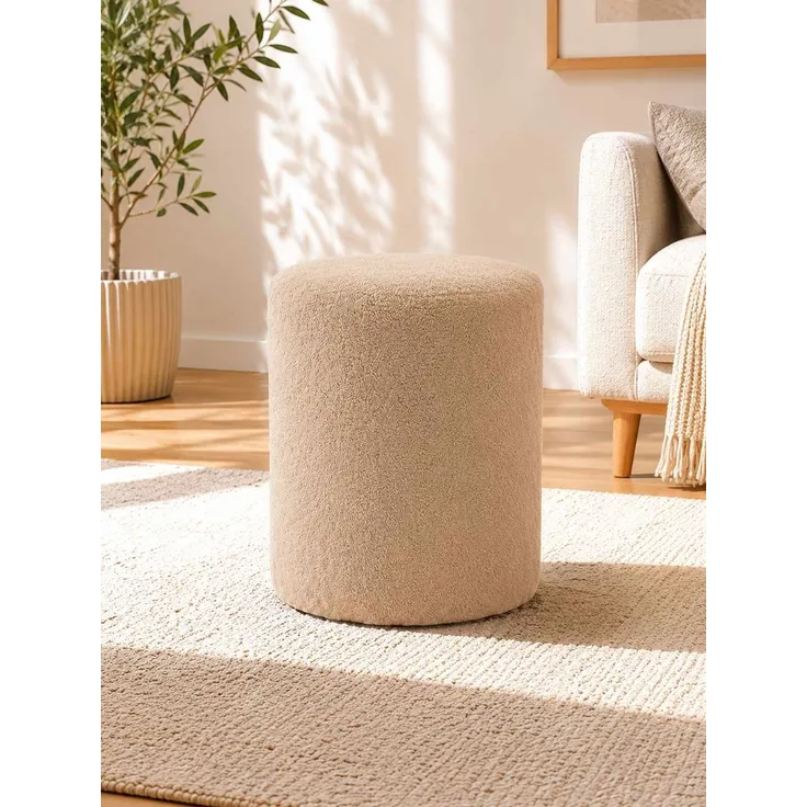 Hanah Home 'Az-Sln-02 - Cappuccino' Pouffe, Cappuccino, 40 x 45 x 40 cm