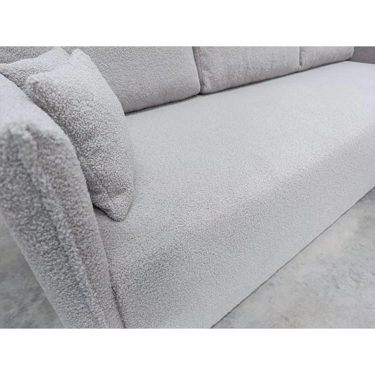 Wohnero 24 Bianca Premium Schlafsofa 207x93 cm mit Bettkasten & Schlaffunktion – 191x142 cm Liegefläche, 3-Sitzer Design Sofa - Braun – Bild 6