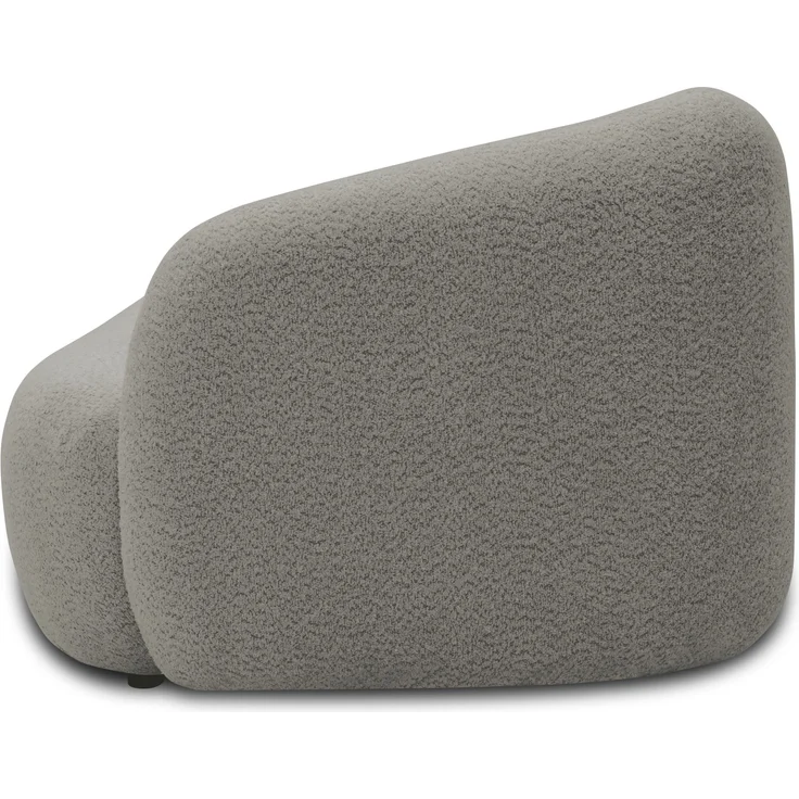 DOMO. collection Recamiere 700013, Liege mit Zierkissen, oval, Füße mit Filzgleitern, Chaiselongue, Sofa, Polstergarnitur, 183 x 105 x 75 (BxTxH), grau – Bild 5