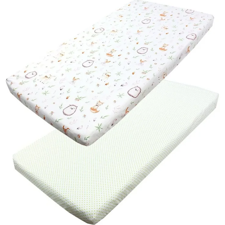 TupTam Spannbettlaken Baby Spannbettlaken Spannbetttuch für Babybett Kinderbett 2er Pack