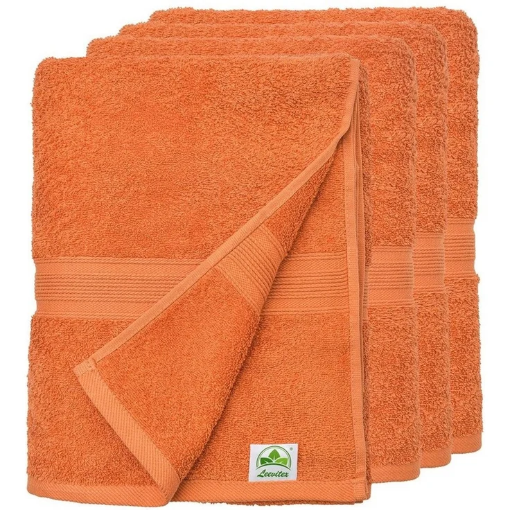 leevitex® Handtücher 4er-Set, 50 × 100 cm, aus 100% Baumwolle, Frottee (Set, 4-St), OEKO-TEX® STANDARD 100 zertifiziert und hochwertig verarbeitet – Bild 1