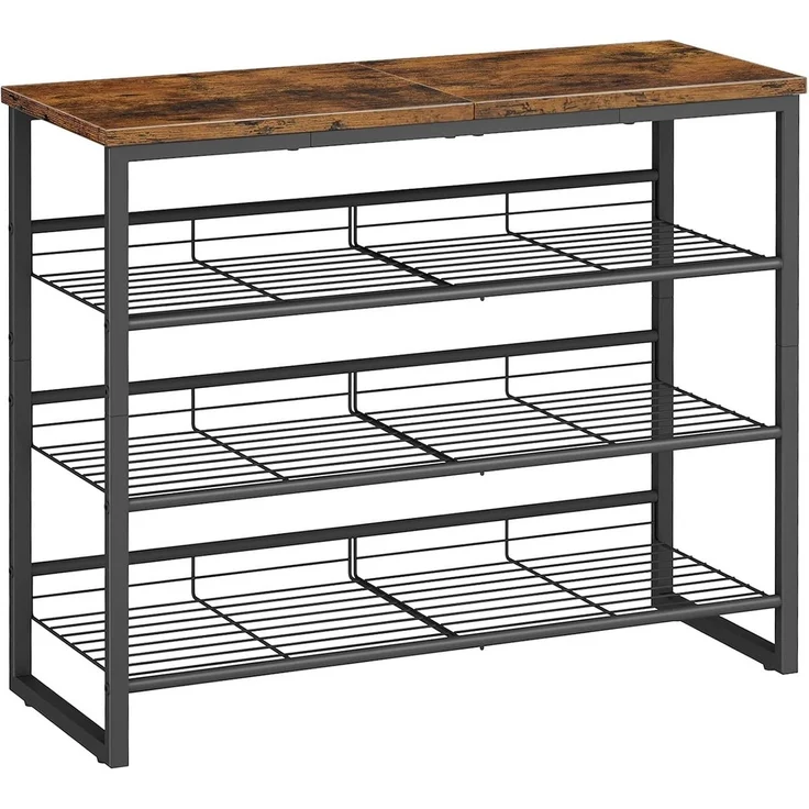 Hoobro Schuhregal 4-lagiger Schuhschrank, verstellbare Schuhablage, Eingang, Flur, Schlafzimmer – Bild 1