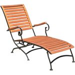 Liegestuhl Wien aus Stahl / Eukalyptus Grandis FSC 100%