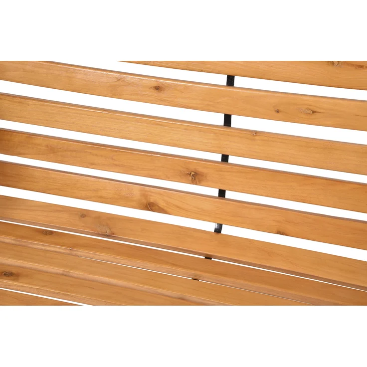 Parkbank TOM - 122cm Breit, Tanne, Natur | Gartenbank Wetterfest Terrassenbank Sitzbank Outdoor – Bild 4