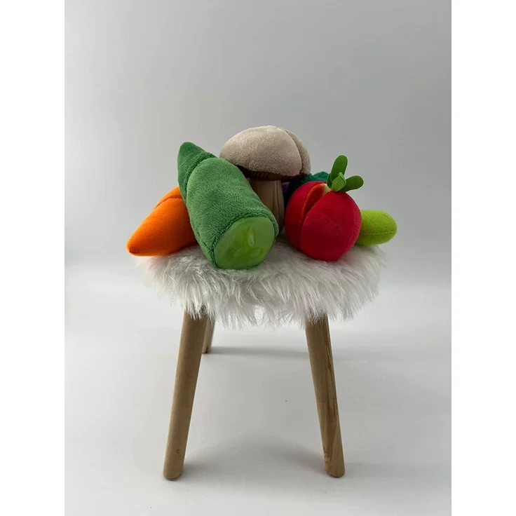 Obstkörbchen Gemüsekorb Einkaufskorb Plüsch Kuschel Zubehör für Kinderküchen und Kaufmannsladen, ab 18 Monaten – Bild 6