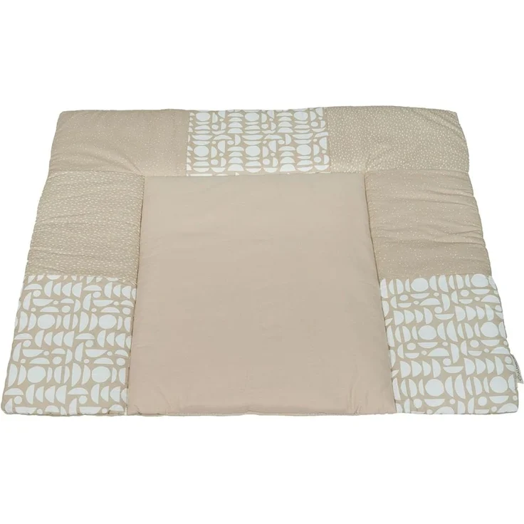 ULLENBOOM ® Wickelauflage 85x75 cm, Sand (Made in EU) - Wickelunterlage Waschbar und für Unterwegs geeignet, Bezug: 100% OEKO TEX Baumwolle, Wickeltischauflage 75x85 – Bild 1