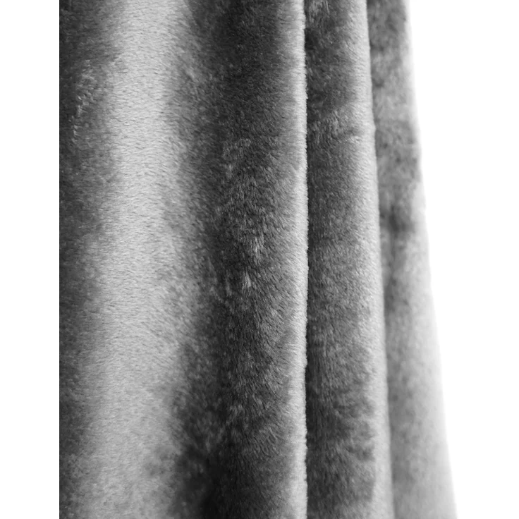 Kuschelige Decke 220x240 cm Fleecedecke Wohndecke aus Polyester Tagesdecke Anthrazit – Bild 3
