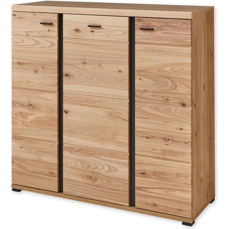 SONOS Highboard in Altesche massiv, Old Artisan Oak Optik FSC-Zertifiziert - Moderner Wohnzimmerschrank mit viel Stauraum - 124 x 120 x 42 cm (B/H/T)