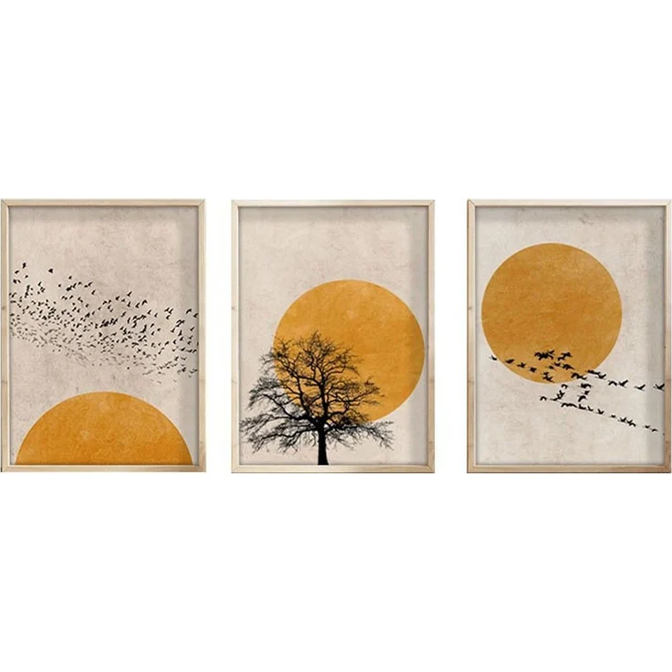 Wallity Leinwandbild Painting: 100% MDF (Thickness: 3 mm), 50x70 cm (3 Pieces) E1310, (3 St) – Bild 5