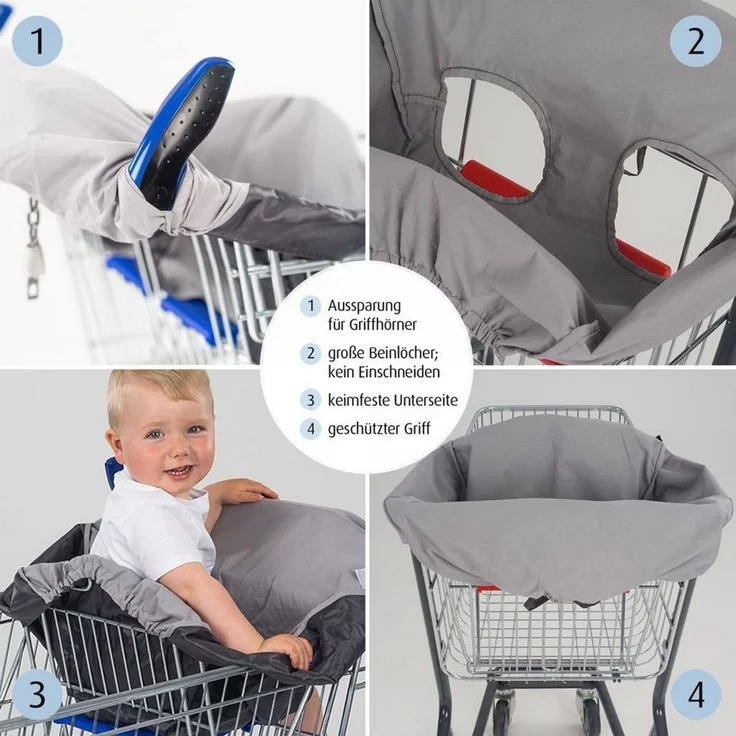 Reer Kindersicherung Reer Hygiene Cover Bezug für Einkaufswagen – Bild 2