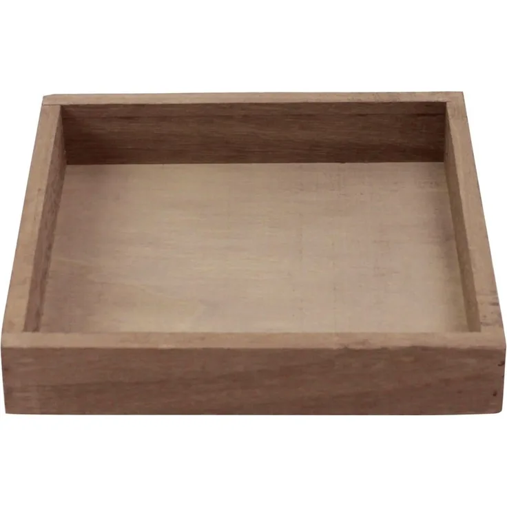 matches21 HOME & HOBBY Dekotablett Tablett Dekotablett quadratisch braun 20x20x3 cm (1 St)
