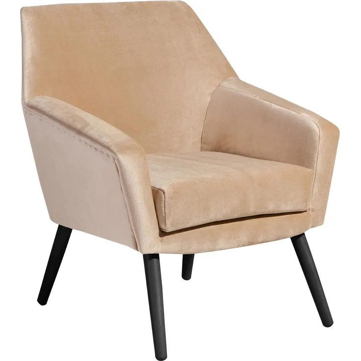 Sessel Kachka Bezug Samtvelour Buche schwarz / sand 21058