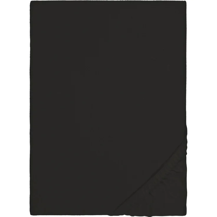 biberna Feinbiber-Spannbetttuch 0002744, schwarz, 1x 90x190 cm - 100x200 cm – Bild 5