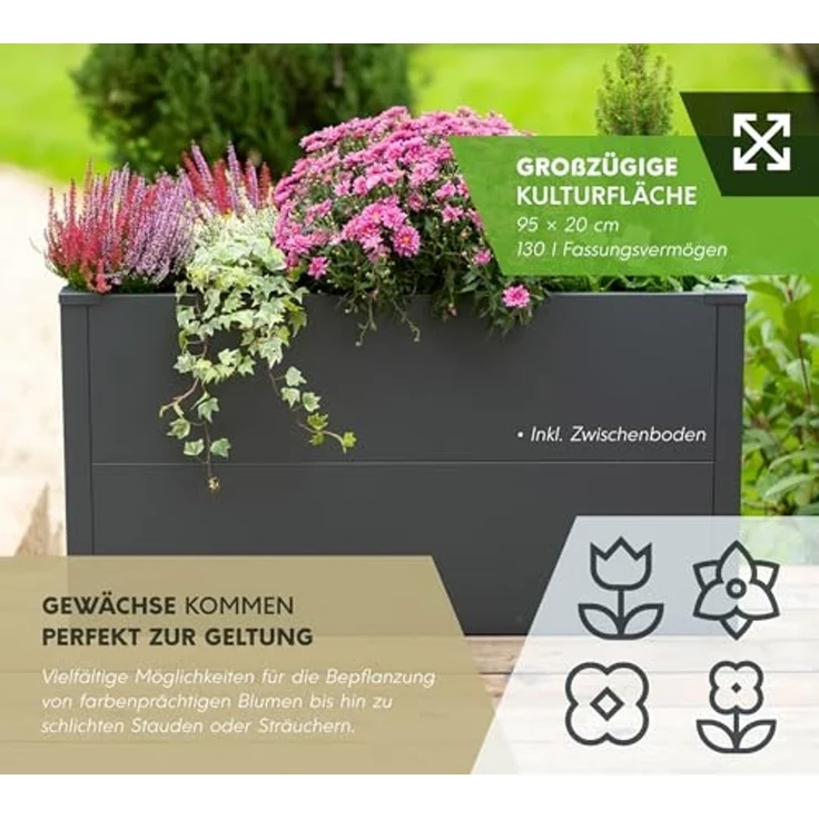 Westmann Talus L | Metall Pflanzkübel rechteckig | – Bild 6