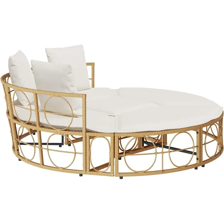 vidaXL Outdoor-Loungebett ohne Dach Poly Rattan 4108237 – Bild 6