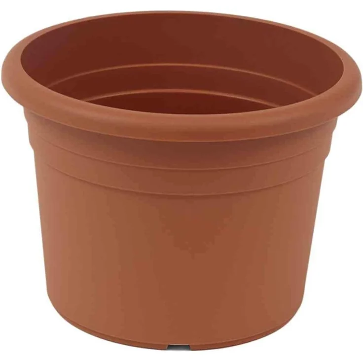 Topf CILINDRO Ø 40x26 cm, terracotta Rundes Kunststoffgefäß mit Bodenlöchern – Bild 1