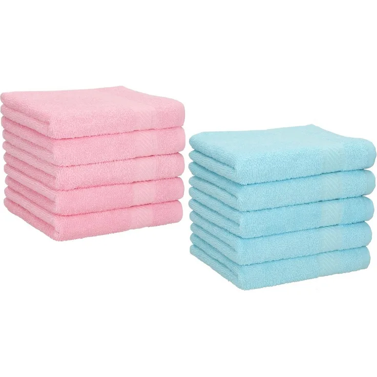 Betz Seiftuch 10 Stück Seiftücher Palermo 30x30 cm Farbe rosé und türkis