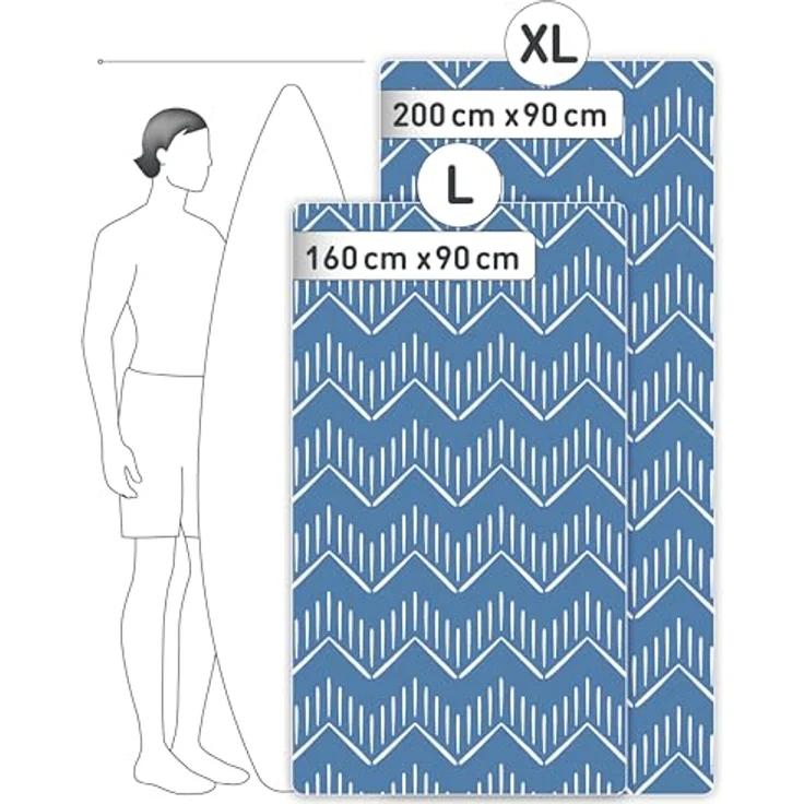 Fit-Flip Strandtuch XXL Mikrofaser leicht und schnelltrocknend, sandfrei und schmutzabweisend, 100% recycelte Materialien – Bild 4