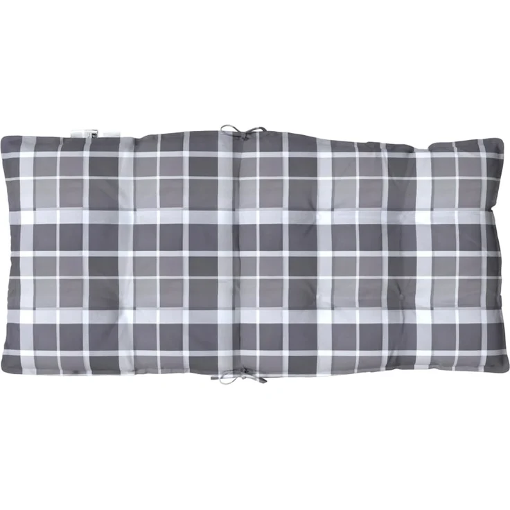 vidaXL Niedriglehner-Auflagen 2 Stk. Grau Karomuster Oxford-Gewebe 377713 – Bild 7