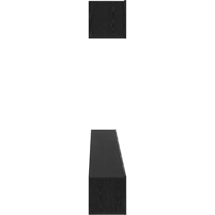 vidaXL TV-Schrankset Wandmontiert Schwarz Eichen-Optik Holzwerkstoff 3333059 – Bild 5