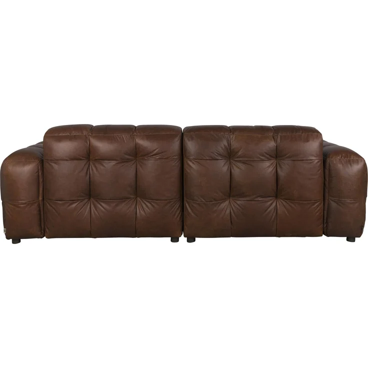 HACKMAN 3-Sitzer Sofa Echtleder dunkelbraun von DUTCHBONE – Bild 3