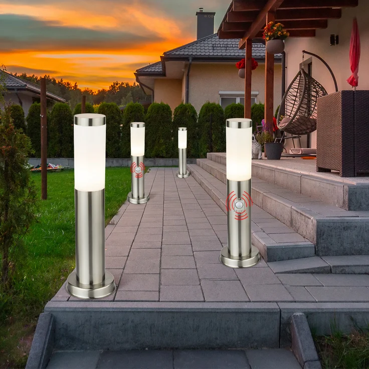 4er Set Stehleuchten für den Außenbereich mit Sensor – Bild 5