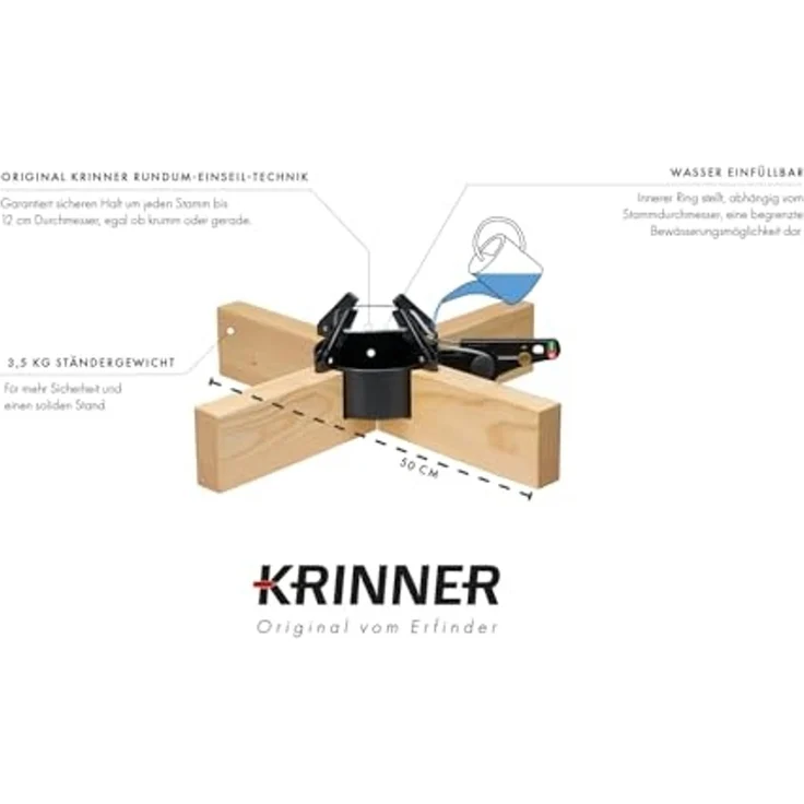 Krinner Christbaumständer Kopenhagen Kiefer Stamm Ø bis 12 cm – Bild 4