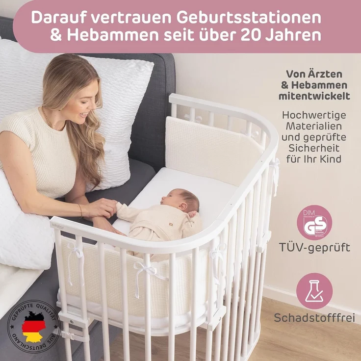 Babybay 'Boxspring' Beistellbett weiß – Bild 5