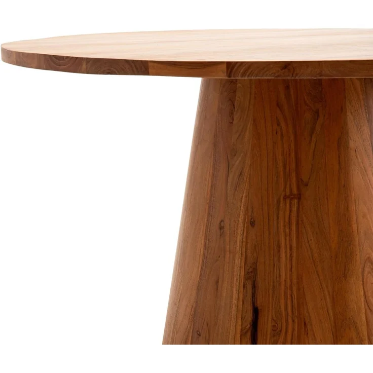 Esstisch rund 120 cm Akazienholz massiv runder Holztisch Küchentisch Esszimmertisch Landhausstil Esszimmermöbel stabil elegant – Bild 4