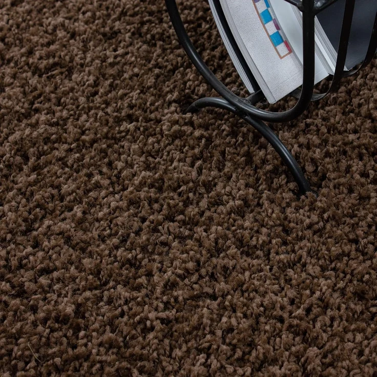 Carpetsale24 Shaggy Hochflor Teppich Wohnzimmer 300x400 cm Braun - Modern Flauschiger Teppich Extra Weich, Pflegeleicht und Einfarbig - Ideal als Teppich für Schlafzimmer, Esszimmer und Küche – Bild 5