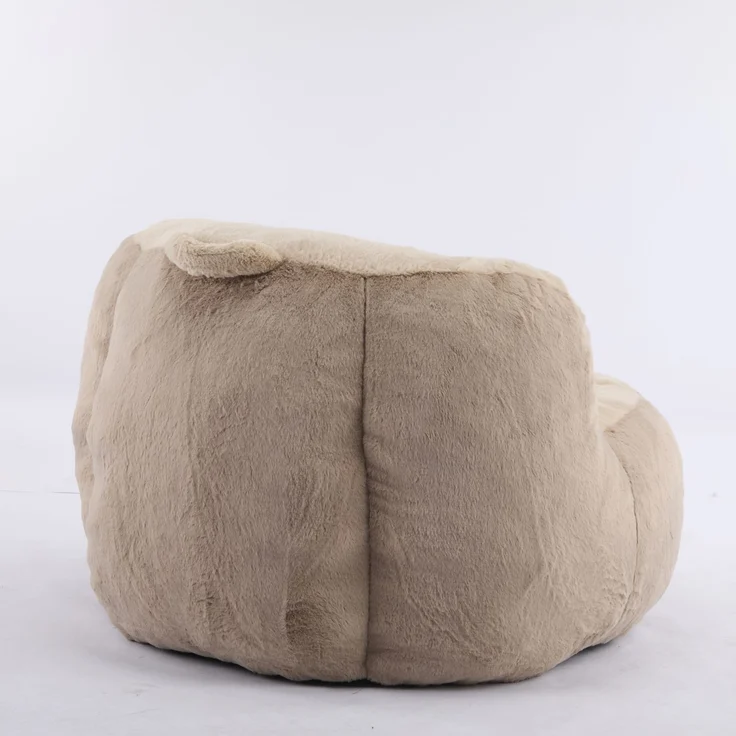 DESVIAE Sitzsack 106 x 110 x 77 cm Mehrfarbig aus Kunstfell – Schaumstoffflocken, Tragegriff – Bild 9