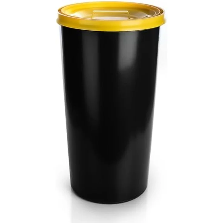 BigDean wetterfeste Universaltonne 60L mit luftdicht verschließbarem Deckel in Gelb – auch als Mülleimer – Futtertonne oder Mülltonne geeignet – Innen + Außen geeignet – Made in Germany – Bild 6