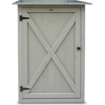 HABAU Gartenschrank "Benno" aus Holz, Grau, 76 x 56 x 117 cm