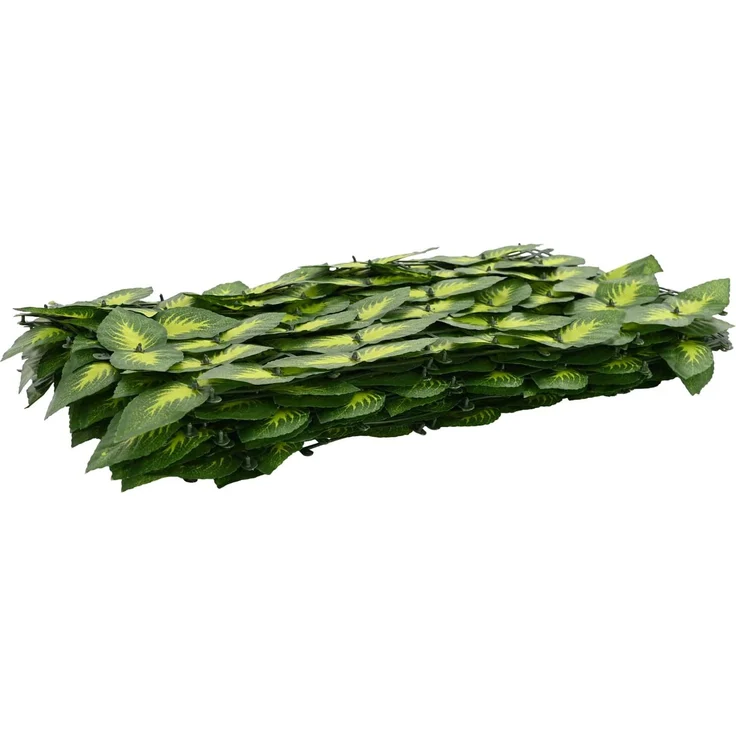 vidaXL Balkonsichtschutz mit Blättern Grün und Gelb 600 x 75 cm 42040671 – Bild 2