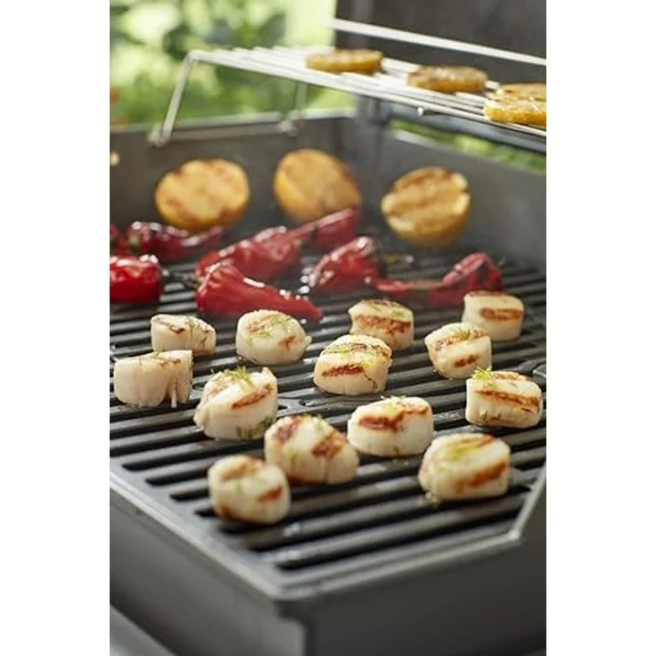 Weber Grillroste für Genesis 300 Serie/aus Gusseisen, Gourmet BBQ System, speichert Hitze, sorgt für kräftige Grillmuster – Schwarz (8848) – Bild 5