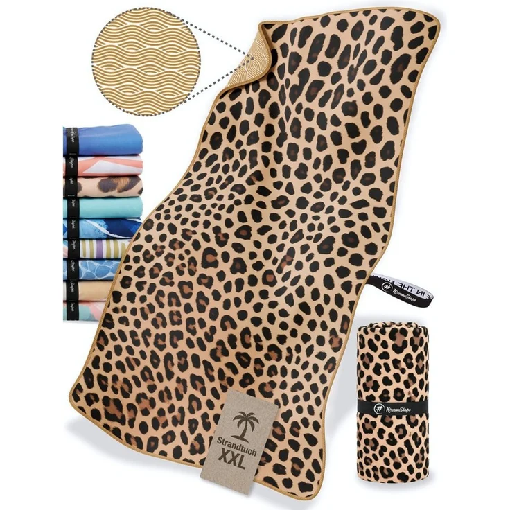NirvanaShape Strandtuch Reise Handtuch Strandtuch XXL - Strandhandtuch, Mikrofaser Badetuch – Bild 1