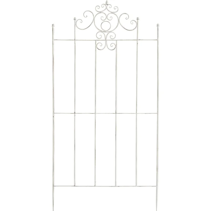 Rankgitter HEIKE 2er Set - 85,5x2x170cm, Metall, Antik-Weiß | Rankhilfe Kletterpflanzen Gartendekoration – Bild 2