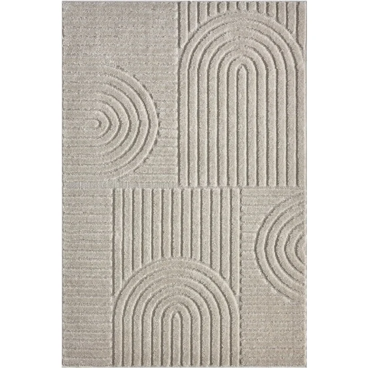 OTTO home Teppich Jonne, Boho-Design, Scandi, Designteppich, rechteckig, Höhe: 20 mm, Hoch-Tief, 3D Optik, skandinavischer Stil, Wohnzimmer, Schlafzimmer – Bild 4