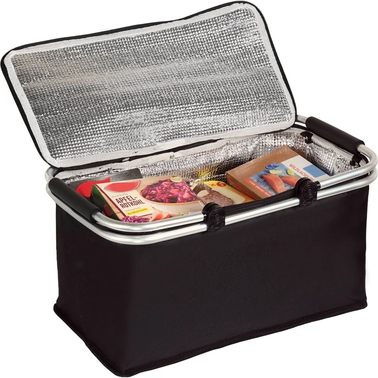 KESPER 19950 Thermokorb, schwarz / Einkaufskorb mit Isolierung, faltbar – Bild 2