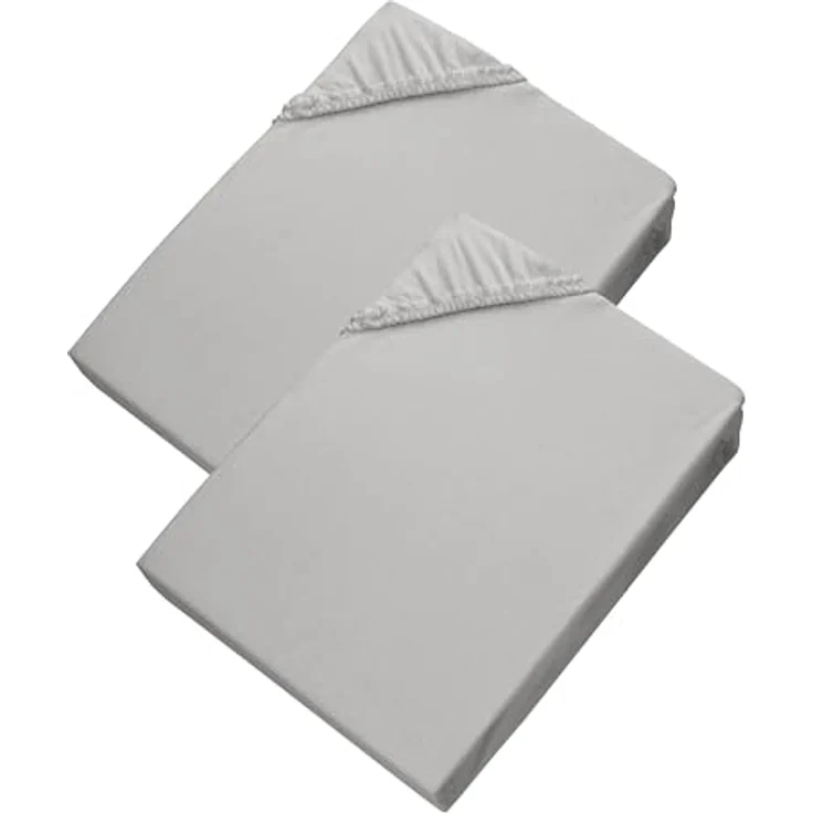Esprit Spannbettlaken PREMIUM Spannbettlaken, 95% Baumwolle, 5% Elasthan, Gummizug: rundum, (2 Stück), 100 x 200 cm - 2er Set in Grau – Bild 7