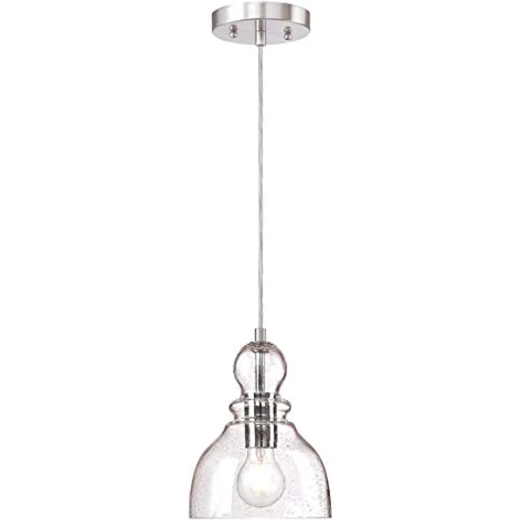 Westinghouse Hängeleuchte Fiona, nickel gebürstet, Ø 18 cm, moderne Pendelleuchte – Bild 3