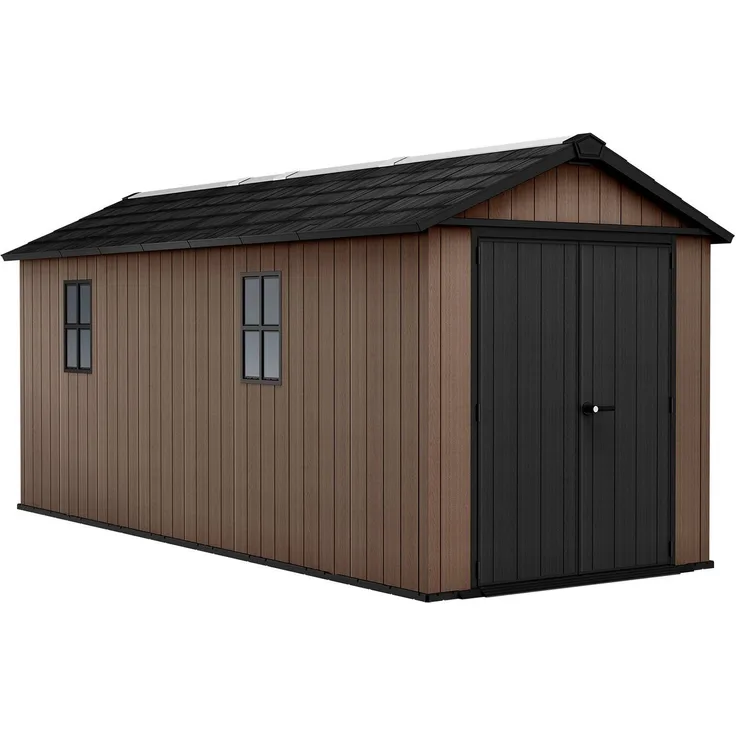 Dmora Gartenhaus Kincardine, Gartenhütte, Gartenhaus, Werkzeugschuppen, 230x539 h246 cm, Braun
