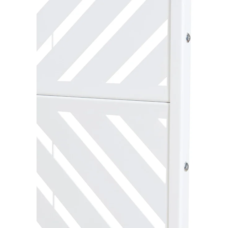 Indoor Trennwand Kekan Stahl 200x100x50 cm Weiß [casa. pro] – Bild 5