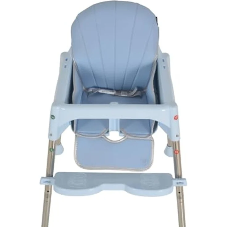 Moni Kinderhochstuhl Century, Spielzeug, Tablett verstellbar, Gurt, Fußstütze blau – Bild 5