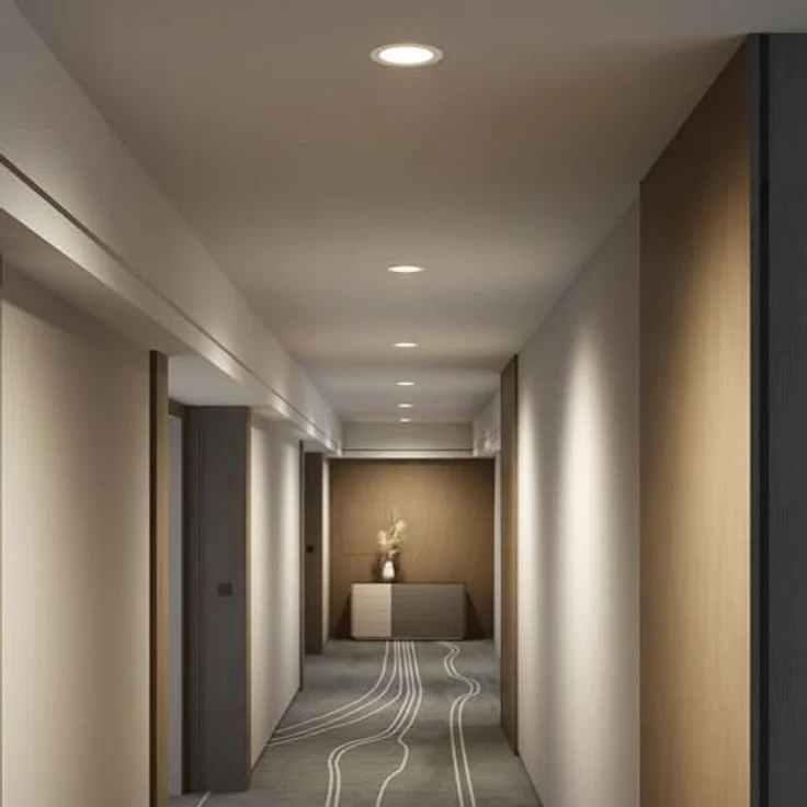 PRIOS LED Rida Badezimmerleuchte, 1-flammig, moderne Aluminium-Lampe in Weiß mit energiesparendem Leuchtmittel und Schalter – Bild 4
